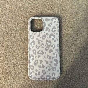 Gray Cheeta Print Phone Case